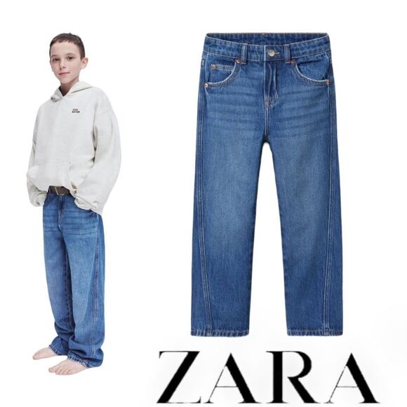 ZARA Kids | Blue | RELAXED WIDE LEG JEANS - Picture 1 of 8